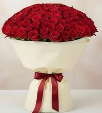 Букет 101 Красная роза Милано в Кахуне