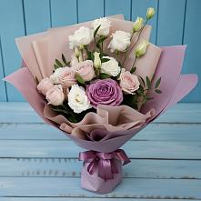 Букет цветов из:  Розы и Лизиантусы #REPLACE_PRED# Кахуне