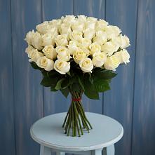 Букет 51 Белая роза Эдлесс Лав в Кахуне