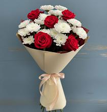 Букет цветов из:  Розы и Хризантемы в Кахуне