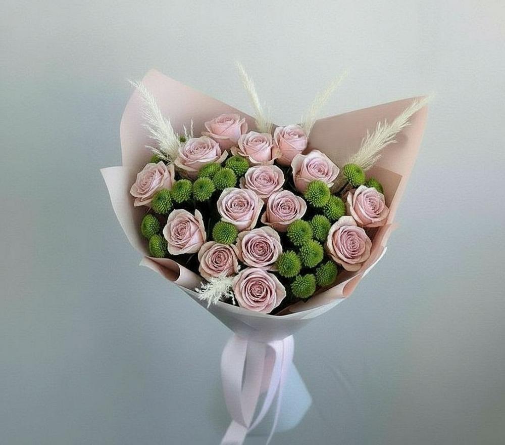 Букет цветов из: Розы и Хризантемы в Кахуне