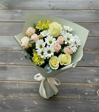 Букет цветов из:  Альстромерии, Розы и Хризантемы в Кахуне
