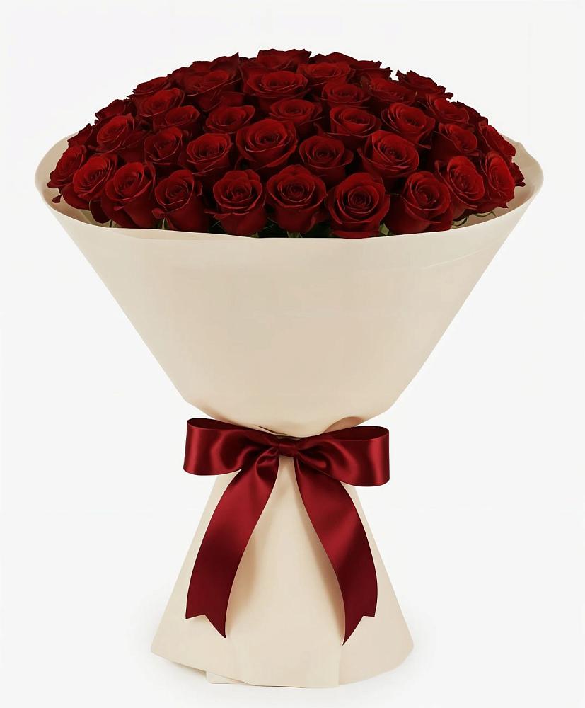 Букет 101 Бордовая роза Блэк Бакарра в Кахуне