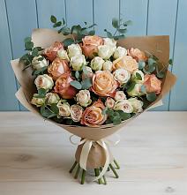 Букет цветов из:  Альстромерии и Розы #REPLACE_PRED# Кахуне